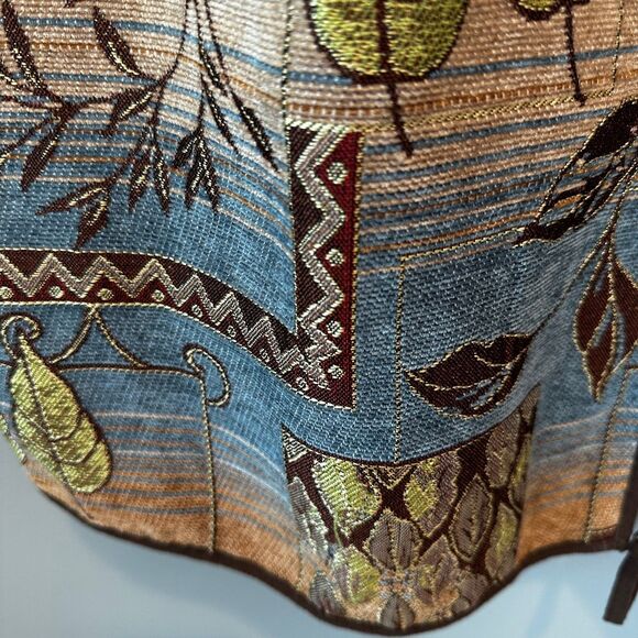 Alfred Dunner Multicolor Tapestry Zip Up Vest Women’s Size 22W Fall Botanical - Picture 4 of 5